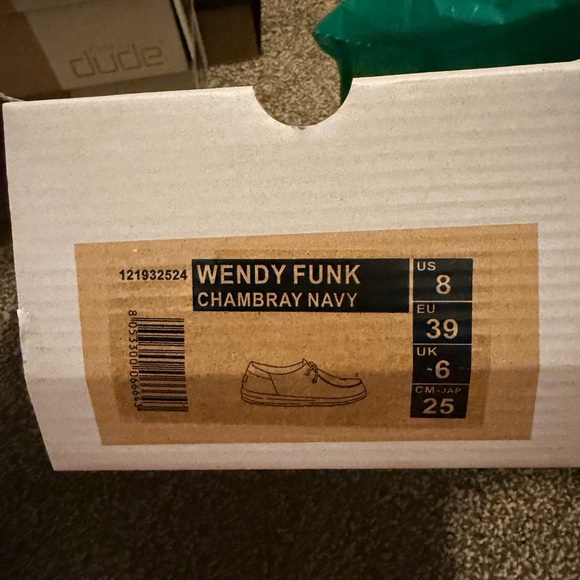 Hey Dude Navy Floral Women's Loafers - Picture 2 of 6